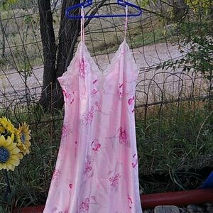 Gilligan & O'Malley Pink Nightgown with Lace Details